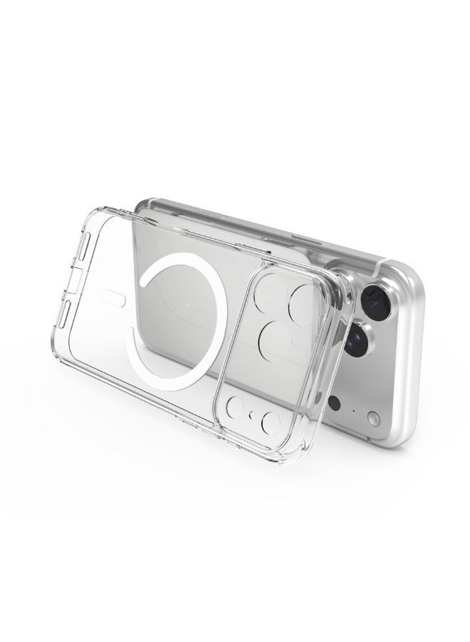 Transparent protective case, compatible with wireless charging, suitable - Image 1